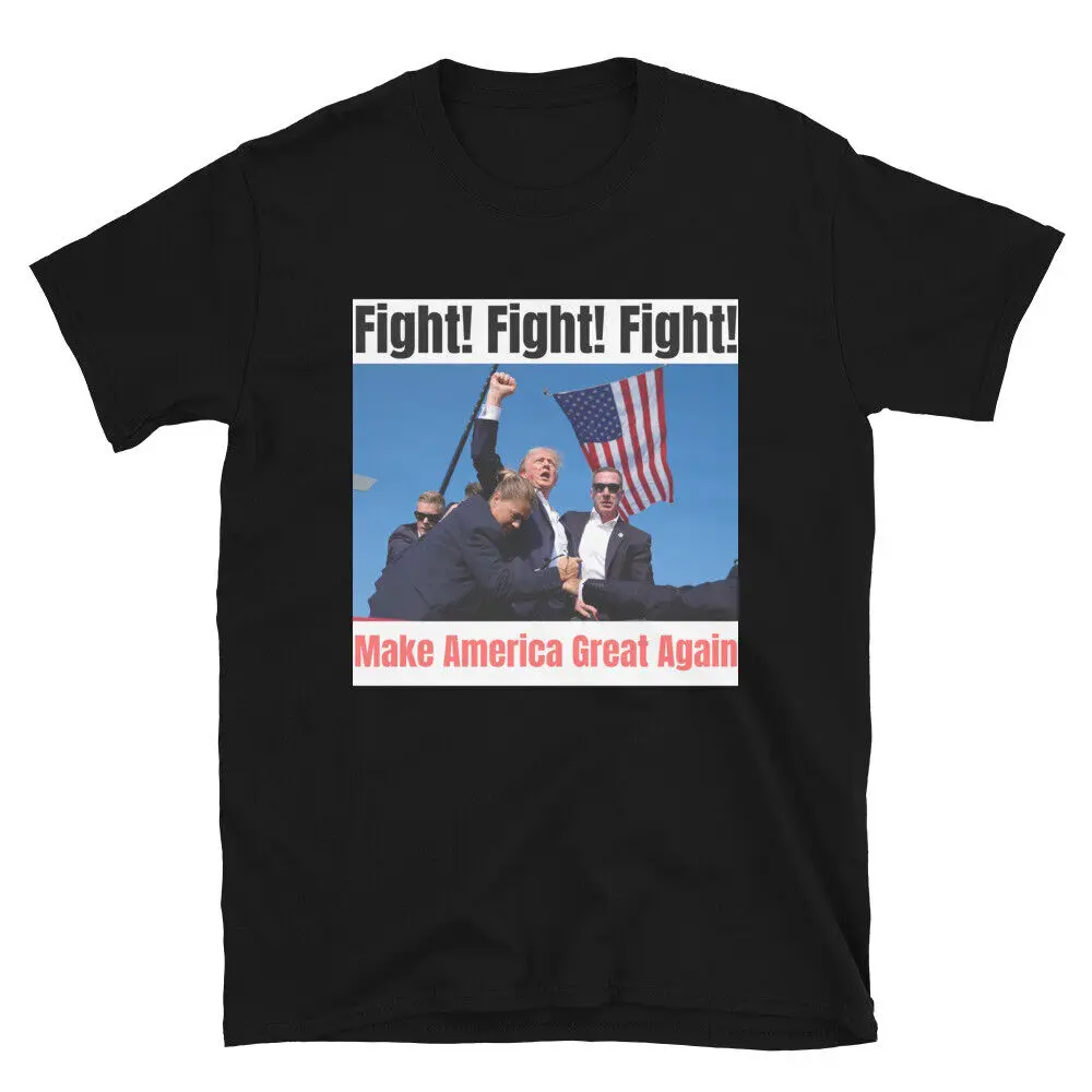 Donald Trump FIGHT Shooting Assassination MAGA T-Shirt Short-Sleeve Unisex