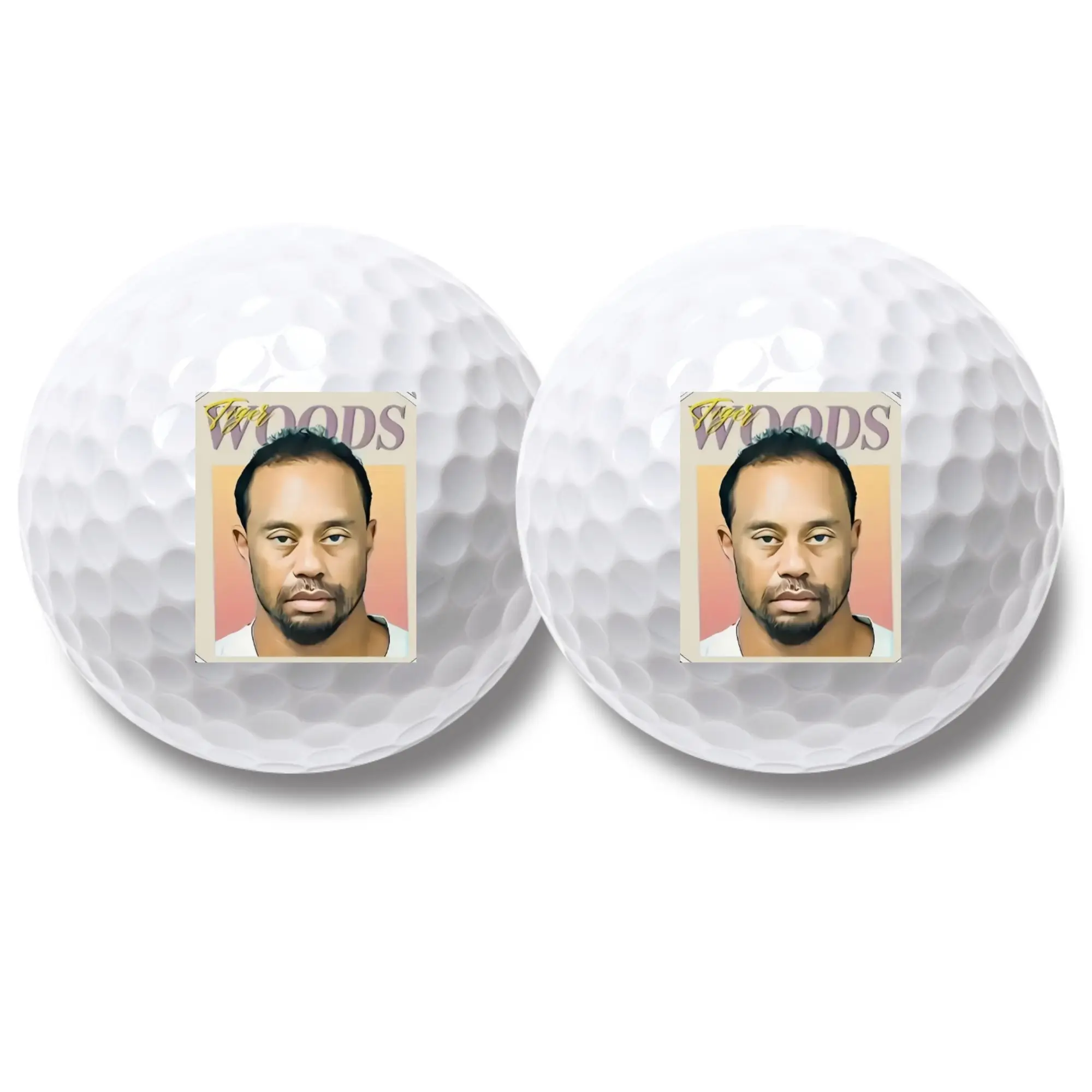 2 count Christmas Golf Gifts for Men or Women Unique, Personalized Colored Practice Golf Balls, Cool Accessories for Golfers