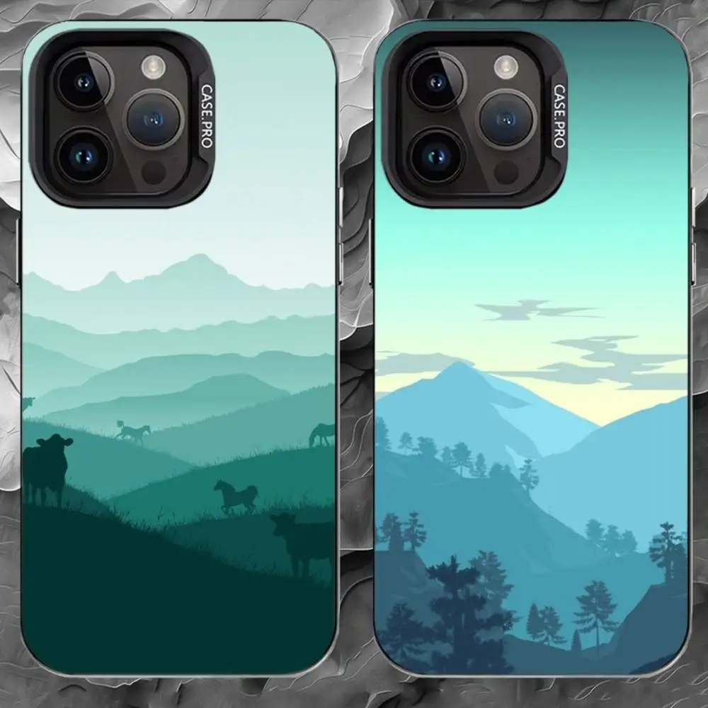 

E- Earth Day-forest Phone Case For iPhone 17 16 15 14 13 12 11 Pro Max Plus Silver Matte Black Cover