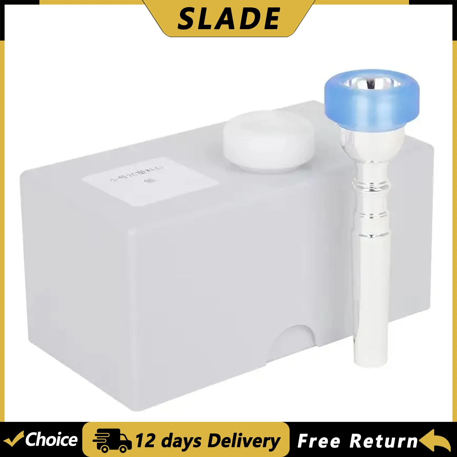 

SLADE 7C Trumpet Mouthpiece Professional Brass Instrument Accessories Silver-plated Horn Mouth Musical Instrument Parts 9.8mm