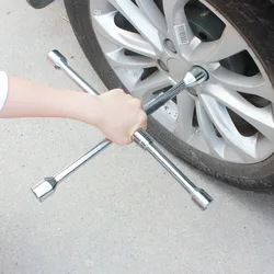 Car Tool Set Tire Wrench Cross Wrench Folding Labor-saving Disassembly Lengthened Multi-function Emergency Tire Change