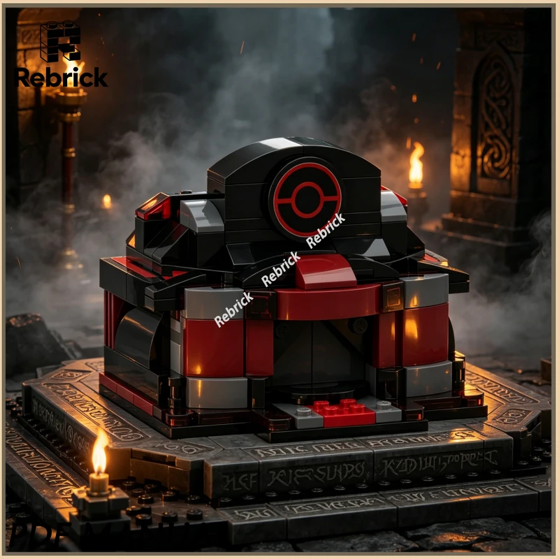 

Конструктор Dark Theme Center MOC, набор для сборки фэнтезийной городской автозаправочной станции для хобби и подарков