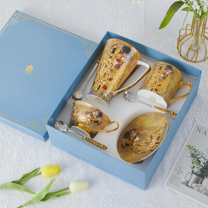 Dream Couple Good-looking Bone-China Cup European Style Afternoon Tea Cup Coffee Cup Gift Box Hand Gift