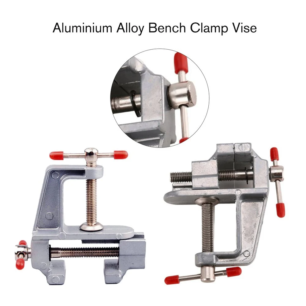 Mini Bench Vise Muliti-Funcational Table Screw Vise Aluminium Alloy 30mm Table Bench Clamp Vise for DIY Craft Mold Fixed Repair