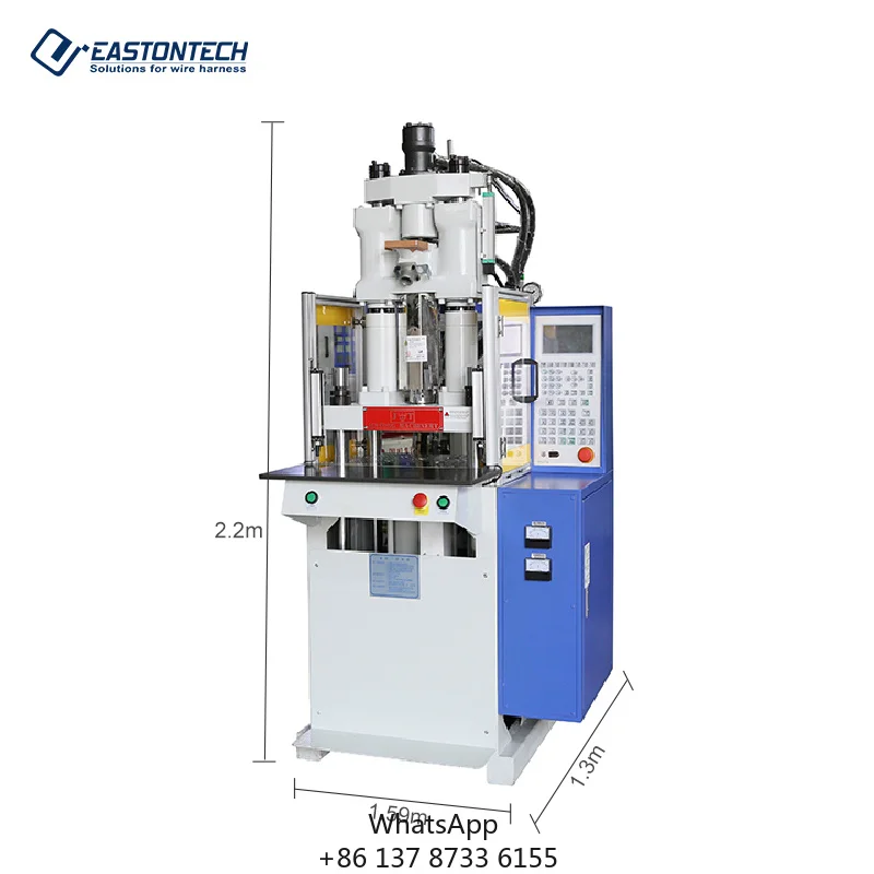 EASTONTECH EW-9010 USB Cable Overmolding Machine 20-30mm Screw Diameter High Precision PVC Cable Manufacturing Equipment
