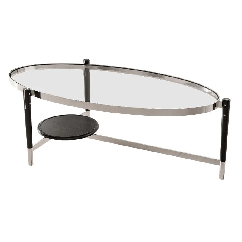 

Medieval niche ash wood coffee table light luxury high-end living room tea table household