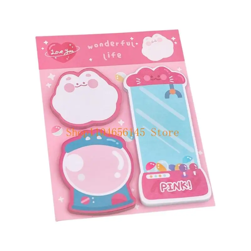 60 Sheets Funny Animal Note Pad Adhesive Notes Paper Pocket Memo Pad Reminder on Book Journal Notebook Planner Calender