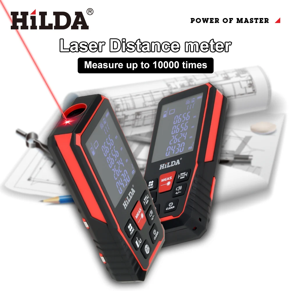 HILDA 50M/100M/120M Laser Rangefinder Professional Measuring Instrument Laser Rangefinder Testing Tool