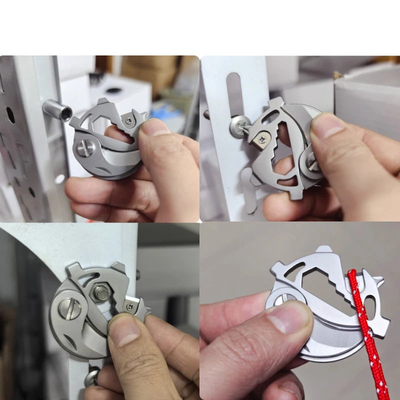 Multi Functional EDC Outdoor Combination Tool Camping Portable Wrench Folding Portable Defense Coin Knif E