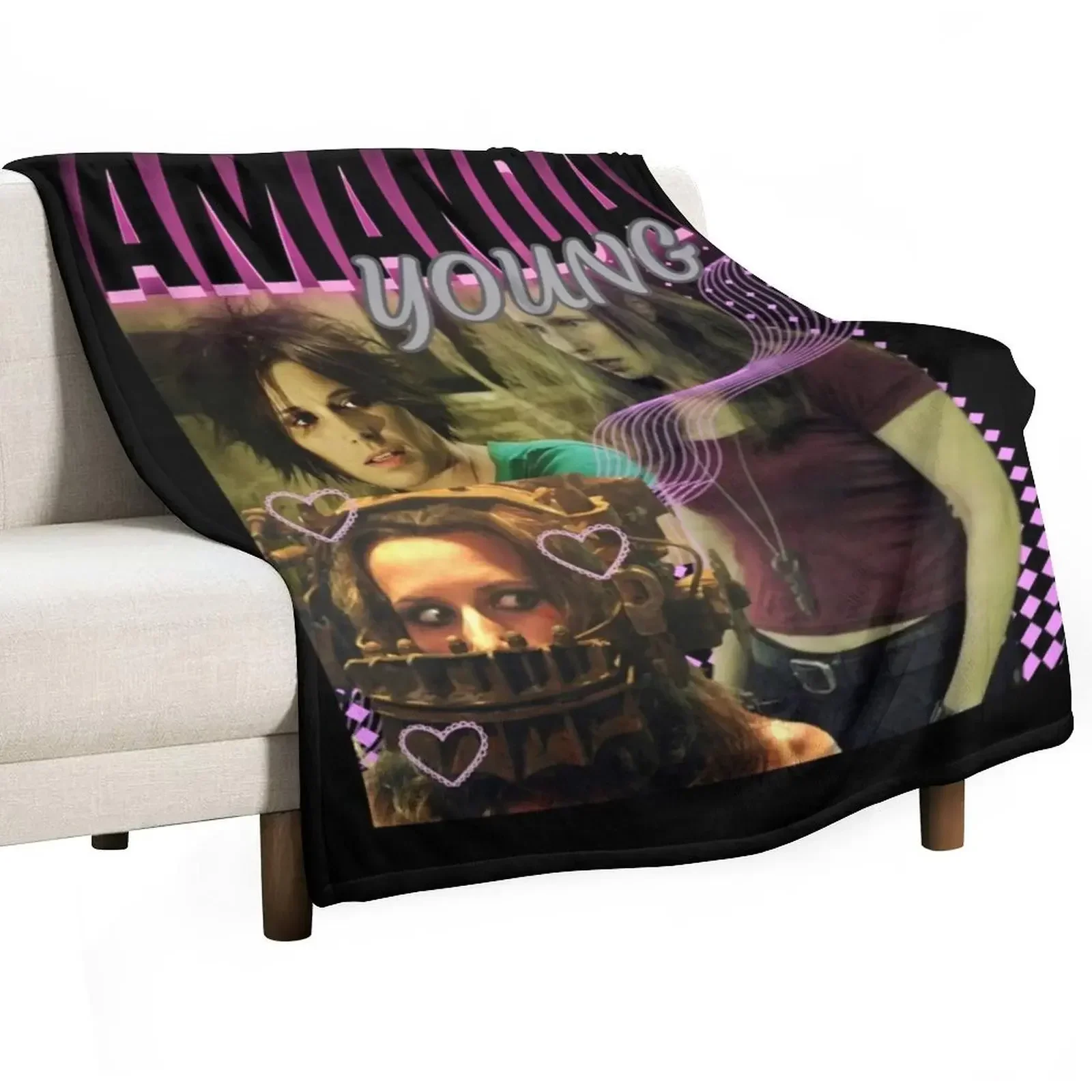 Amanda Young Saw X Jigsaw's traps Throw Blanket Soft Bedroom Blanket for Night Sleeping