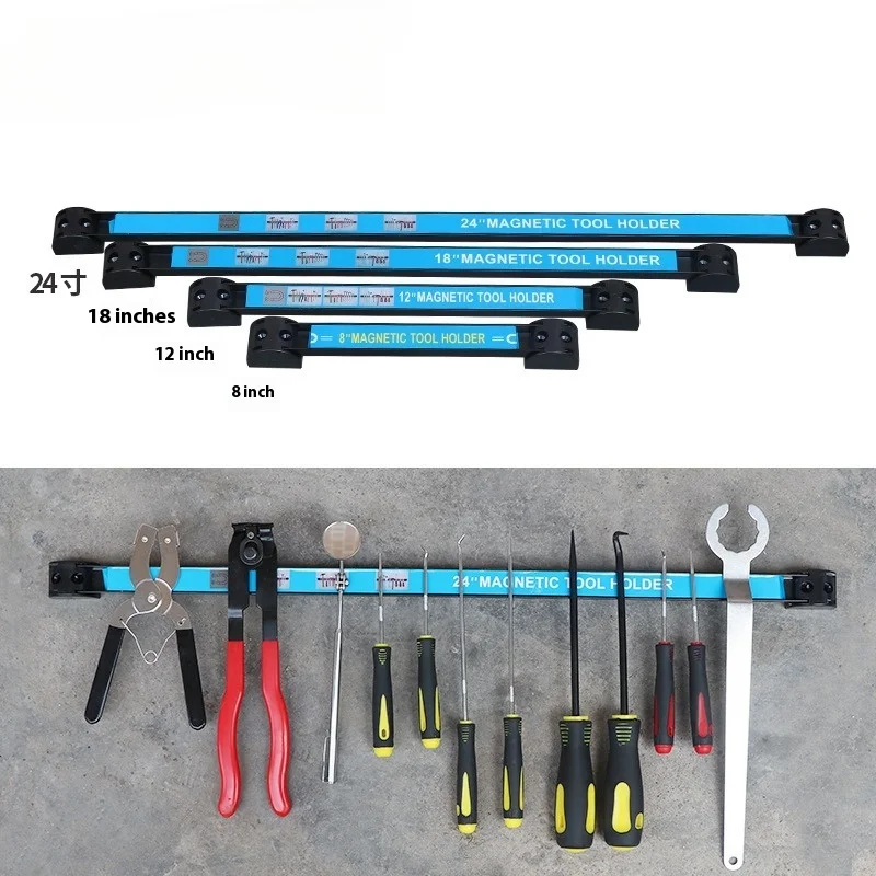 

Магнитный держатель инструмента 24/18/12/8 дюймов, сверхмощная магнитная стойка для инструментов, компактный и прочный металлический органайзер, стеллаж для хранения