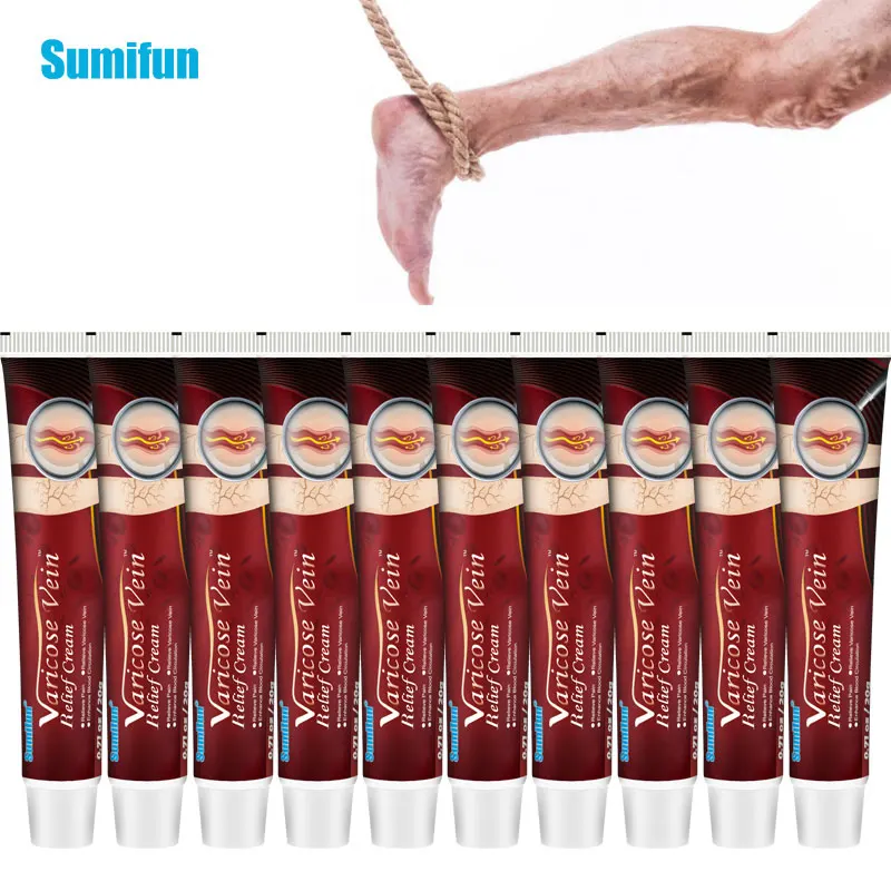 

10Pcs Varicose Veins Treatment Cream Sumifun Vasculitis Phlebitis Spider Cream Varicosity Angiitis Removal Medical Plaster