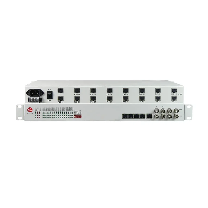 New Fctel Voice Fxsfxo Over E1 PCM Multiplexer Telephone 60 Ports Fxs Fxo Mux