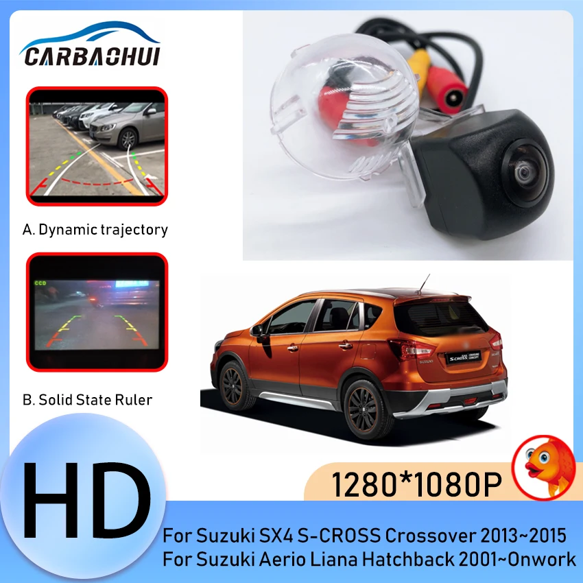 170° 1280x1080P HD Vehicle Rear View Reverse Camera For Suzuki SX4 S-CROSS Crossover 2013~2015 Aerio Liana Hatchback 2001~Onwork