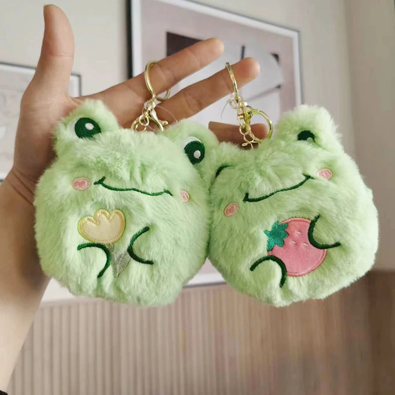 

Creative Cute Frog Plush Doll Purse Cartoon Zipper Plush Zero Wallet Pendant Coin Purse Pouch Purse Earphone Wallet Key Bag