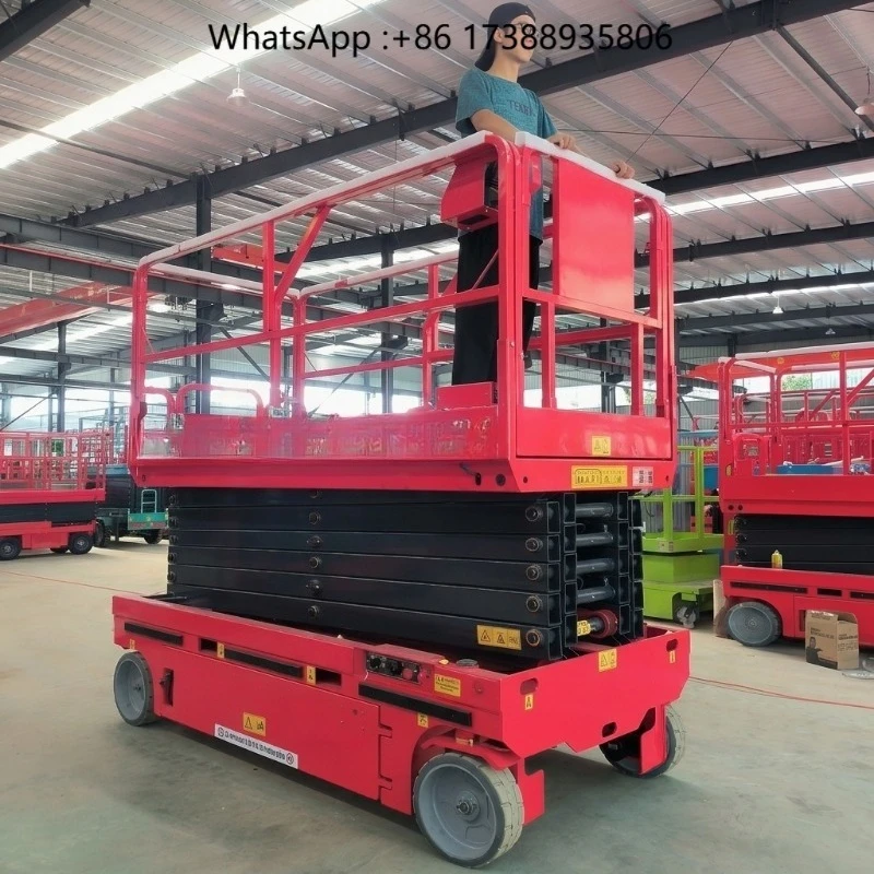 Electric Scissor Lift 12m 16m 18m Self Propelled Aerial Work Platform 450kg CE Certified for Construction