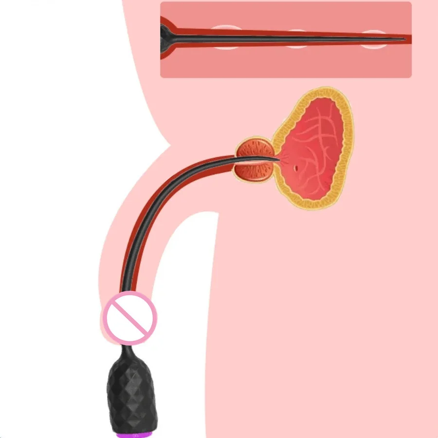 Long Urethral Catheter Vibrator Penis Plug Vibrating Urethra Sound Dilator Prostate Massager Male Masturbator Sex Toys For Men