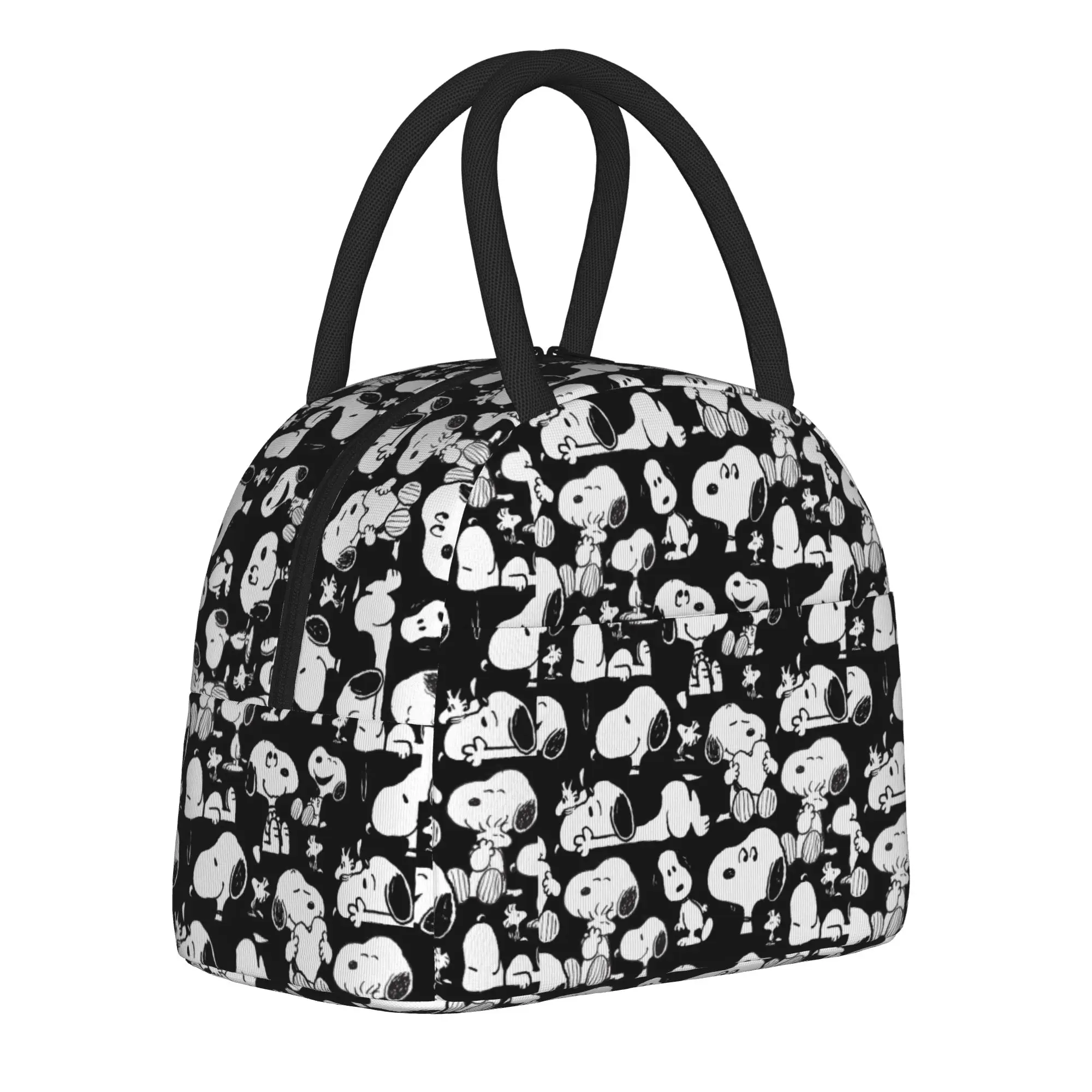 Bolsa térmica para el almuerzo con diseño de Snoopy Smile Giggle Laugh, contenedor de comida, bolsa térmica, lonchera, bolsa para el trabajo, picnic, bolsas para almacenar alimentos