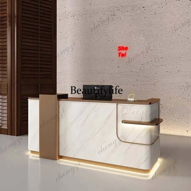 A68 Logo Beauty Reception Desks Hotels Aesthetics Business Modern Reception Desks Salon Office Empfangs Tresen Nordic Furniture