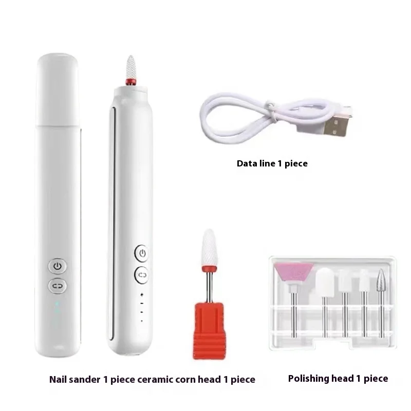 Cordless USB-C Rechargeable Nail Drill Pro 15000RPM - Portable Electric Manicure Tool Kit, Nail Grinder for Home Salon Use