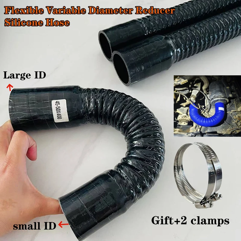 

Black Car Radiator Tube Pipe For Air Intake Flexible Variable Diameter Reducer Silicone Hose High Pressure High Temperature