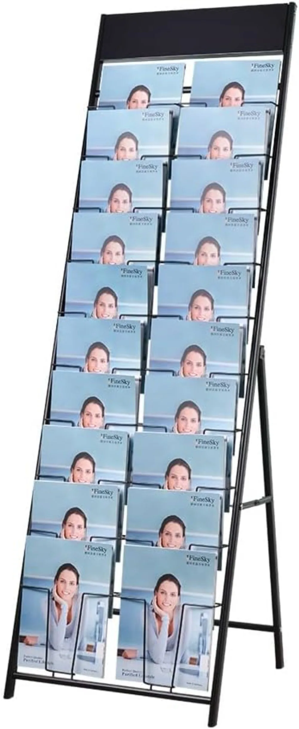 

magazine display stand Double A4 width 10 layer brochure display stand for trade show and Public areas (Double A4 width)