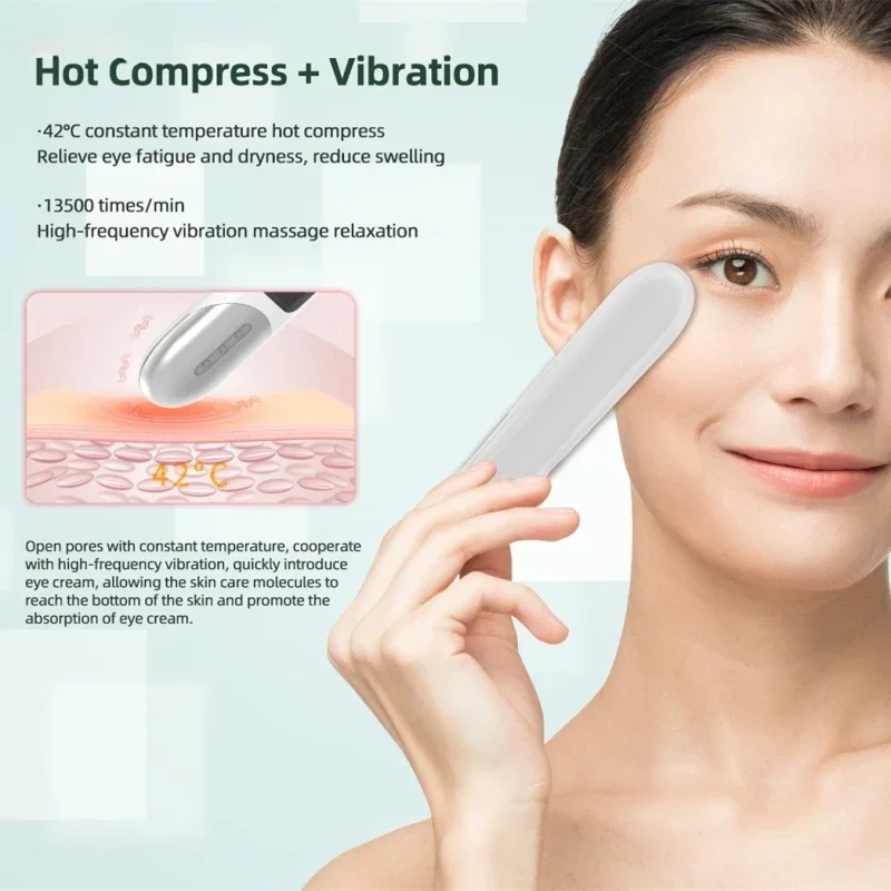 Eye Beauty Device Eye Constant Temperature Hot Compress Beauty Device Charging Home Vibration Massager Red Light ems Micro Curre