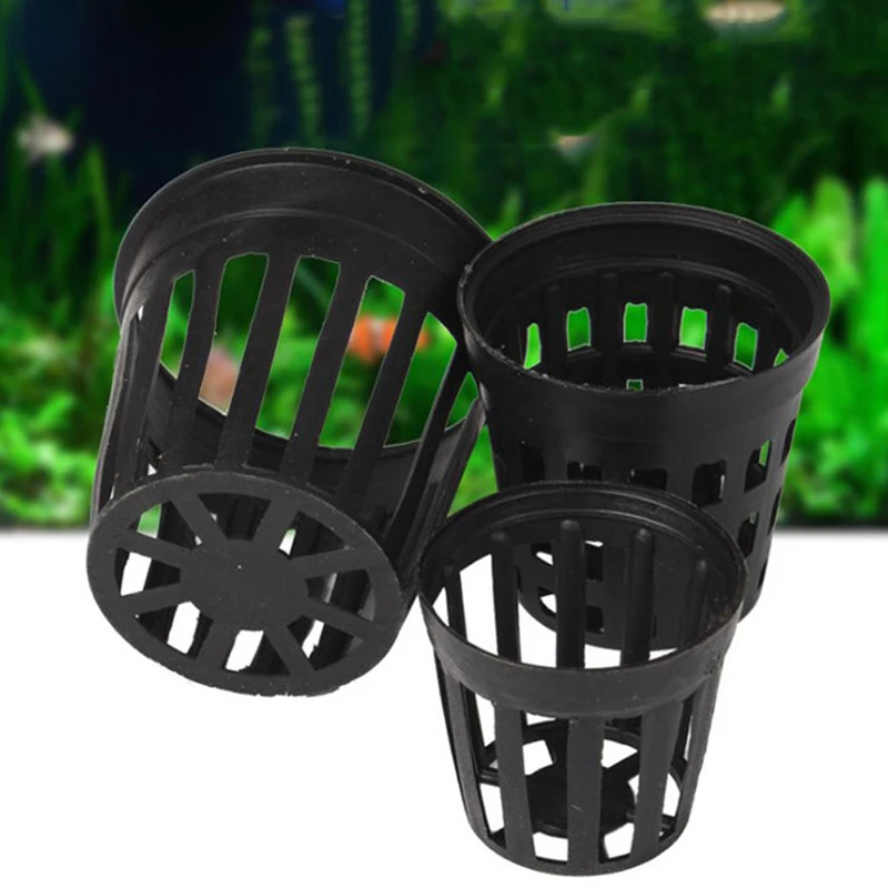 

10Pcs Plastic Aquatic Pots Basket For Aquarium Water Flower Plant Grass Cultivate Pot And Aquarium Fish Tank Aquatic Decoration