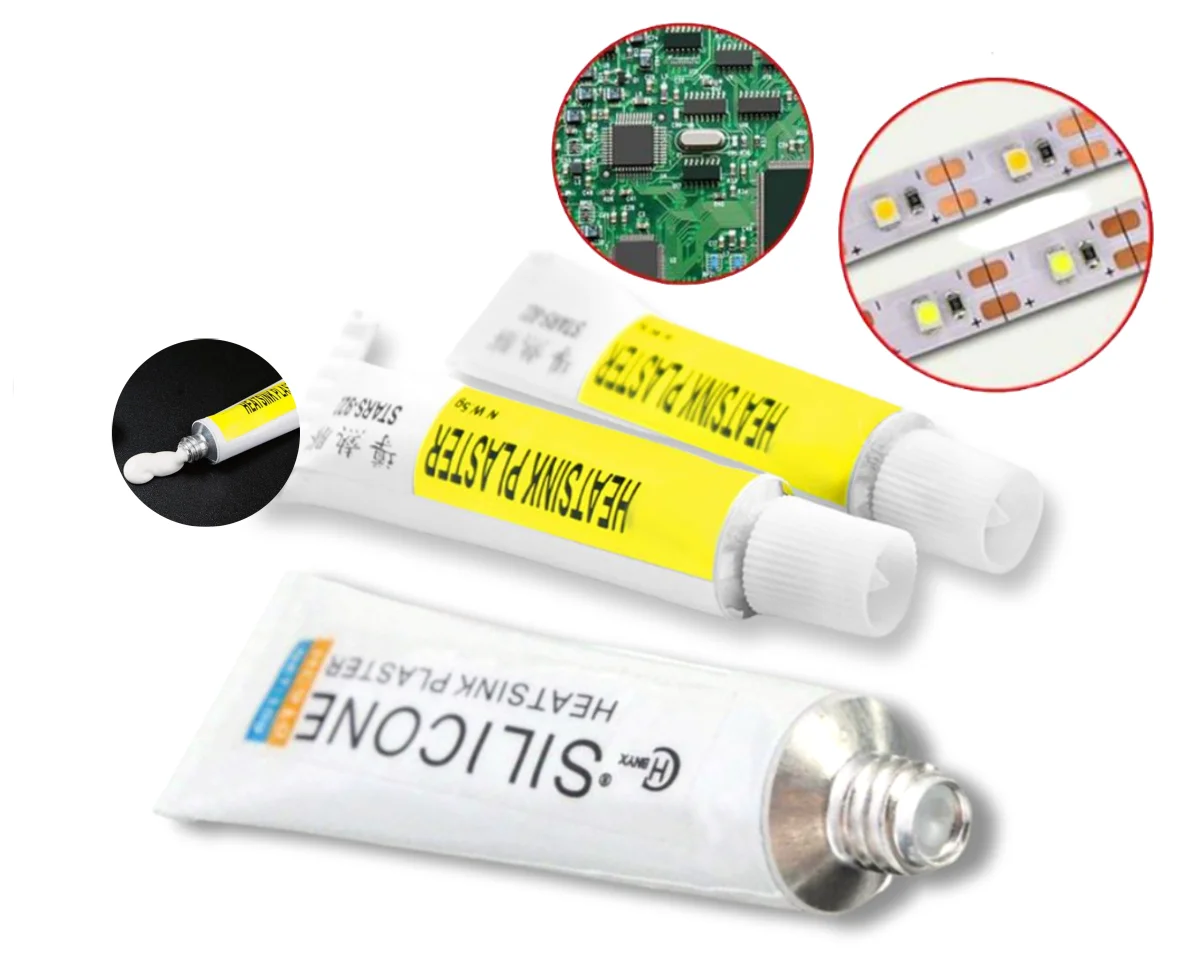 

Термопаста для радиаторов 5г/10г, силиконовый клей-герметик, сильнодействующая адгезивная смесь для теплоотвода, герметичное склеивание