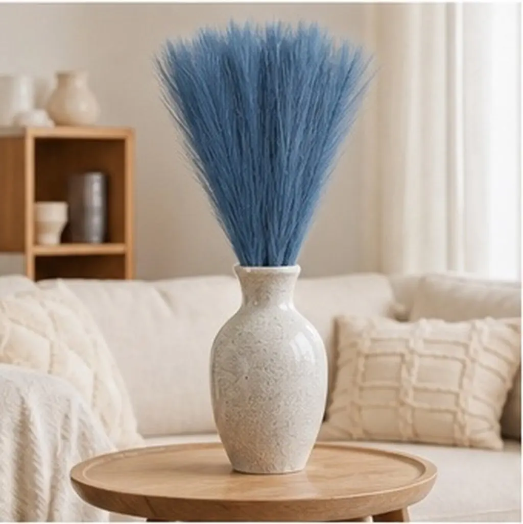 10pcs Artificial Pampas Grass Bouquet – Natural-Look Reed Decor for Home, Cafe, Bookstore & Reading Room