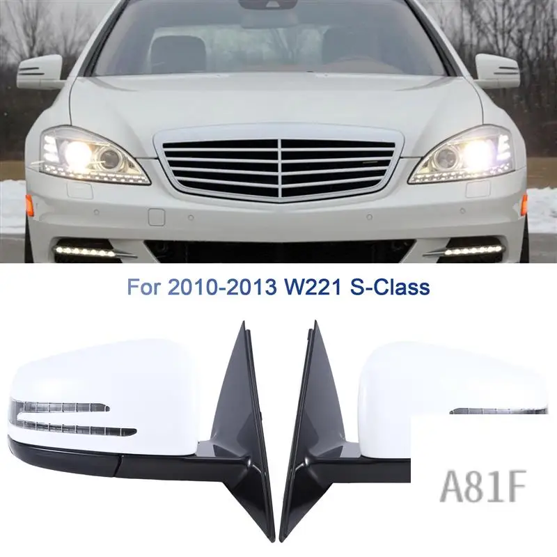 

Right Side Door Power Rear View Mirror Assembly White For Mercedes Benz W221 S Class S300 S400 S500 S550 2010-2013 Accessories