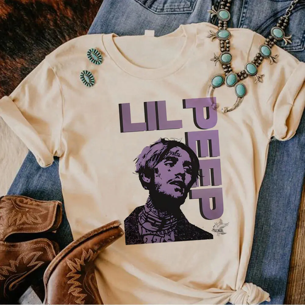 

Lil Peep t shirt teen 2000s Punk kawaii 80s hip hop Grunge t-shirt women Pop Culture kawaii Breathable Grunge Y2k