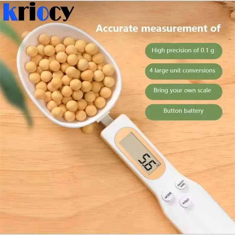 1Pc LCD Digital Measurement Adjustable Weighing Spoon Kitchen Scale Electronic Measuring Spoon Coffee Powder Scale Baking Scale