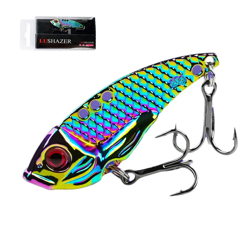 Spinning Bait Spinner Spoon Metal VIB 3g 5g 7g 10g 15g 20g Sinking Blade Bait Fishing Lure Long Casting Vibration Lure Jig Bait