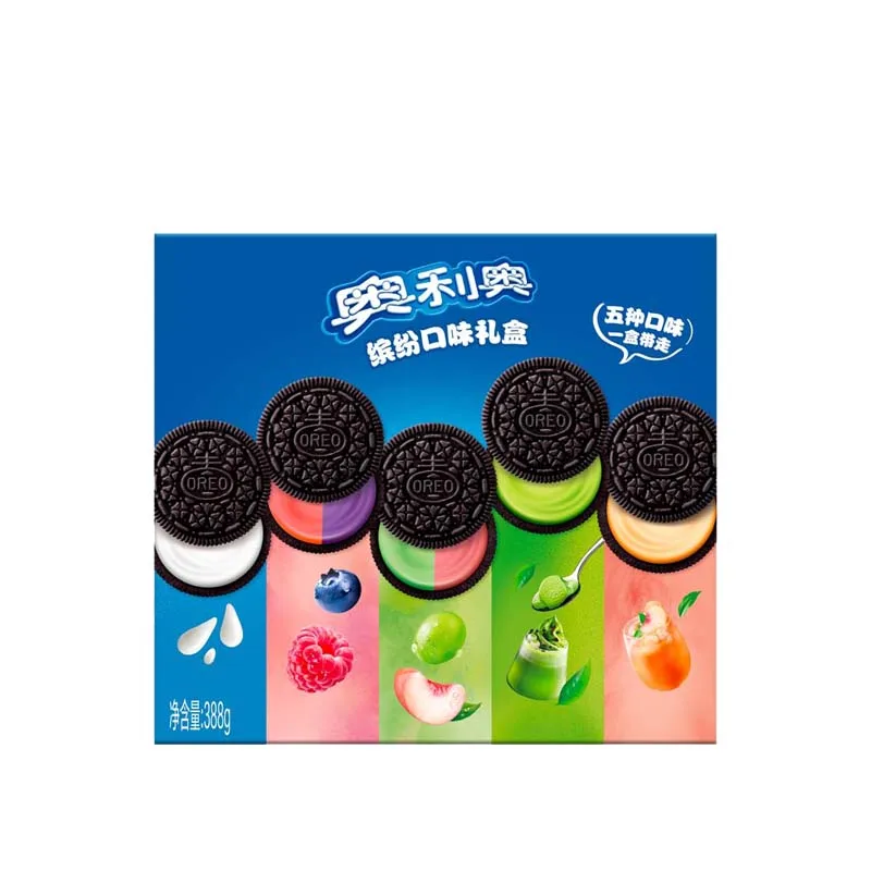 Paquetes de regalo coloridos de galletas de sándwich Oreo (contiene 20 galletas envueltas individualmente) 13,7 oz (38 g) * 1 paquete
