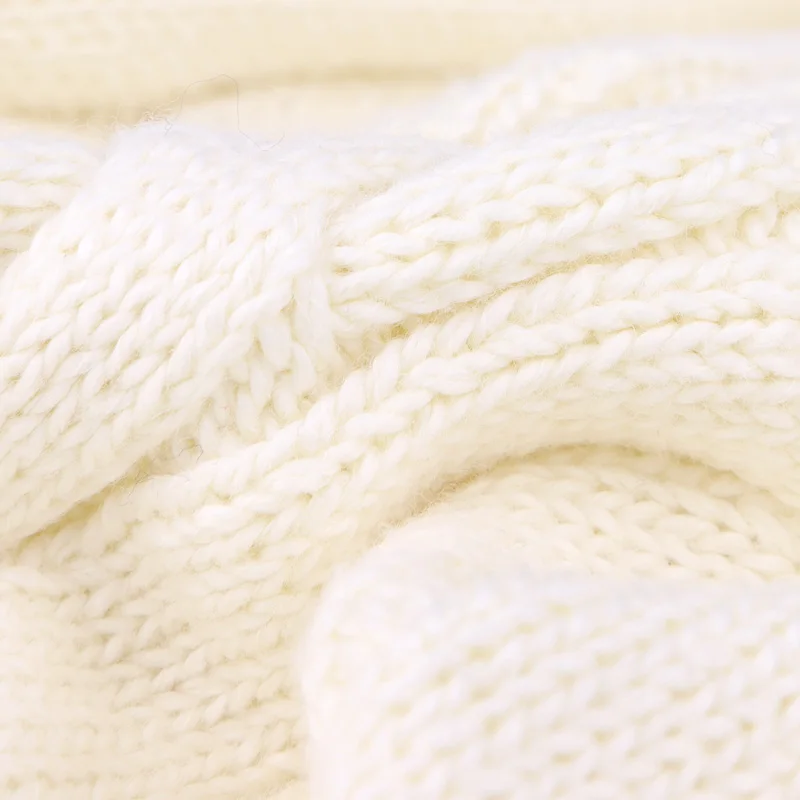 سترة بولو رالف لورين للرجال مطرزة بالكابل كريمي