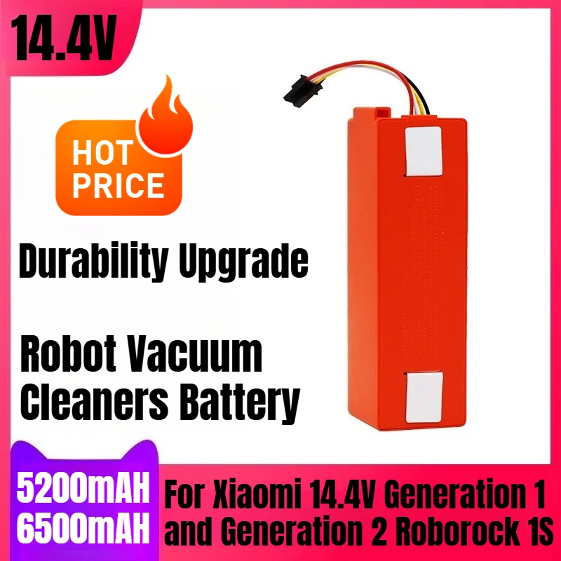 

For Xiaomi 14.4V Generation 1 and Generation 2 Roborock 1S and SDJQR01RR Robot Vacuum Cleaners Battery