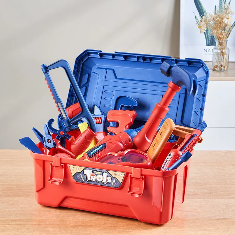 어린이 장난감 도구 키트 엔지니어 시뮬레이션 수리 도구 세트, 전기 드릴 스크루 드라이버, 놀이 집 장난감, 남아용 크리스마스 선물