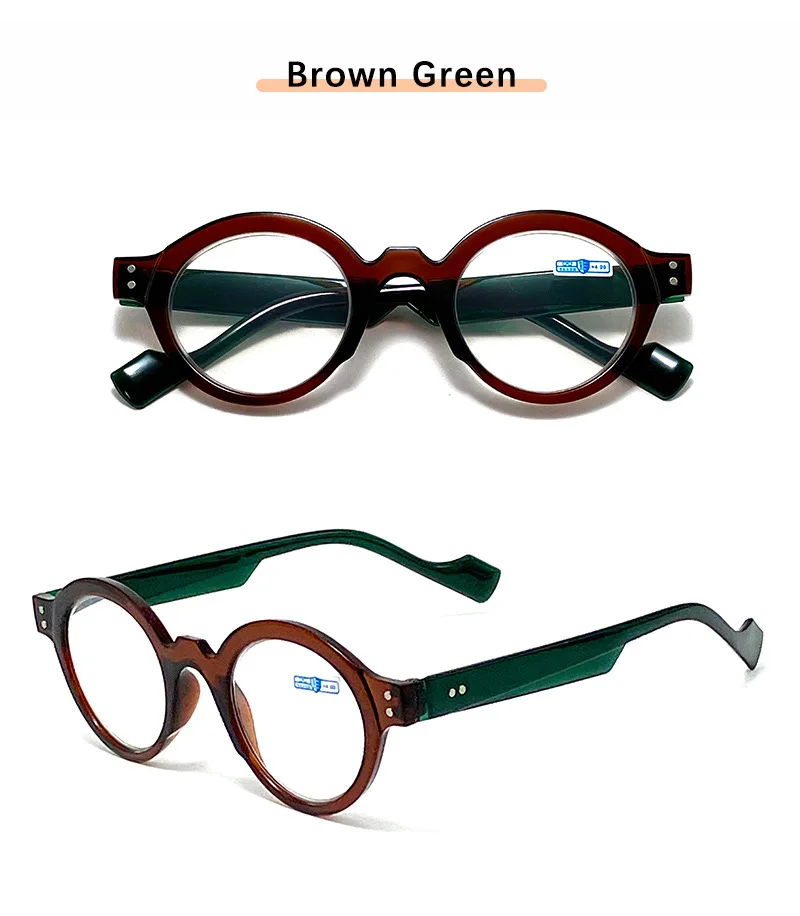 Neue Retro Runde Lesebrille Für Frauen Presbyopie Hyperopie Anti Blau Licht Lesen Brillen Schwarz Männer Brillen + 1,0 + 1,5 + 2 – Detail 11