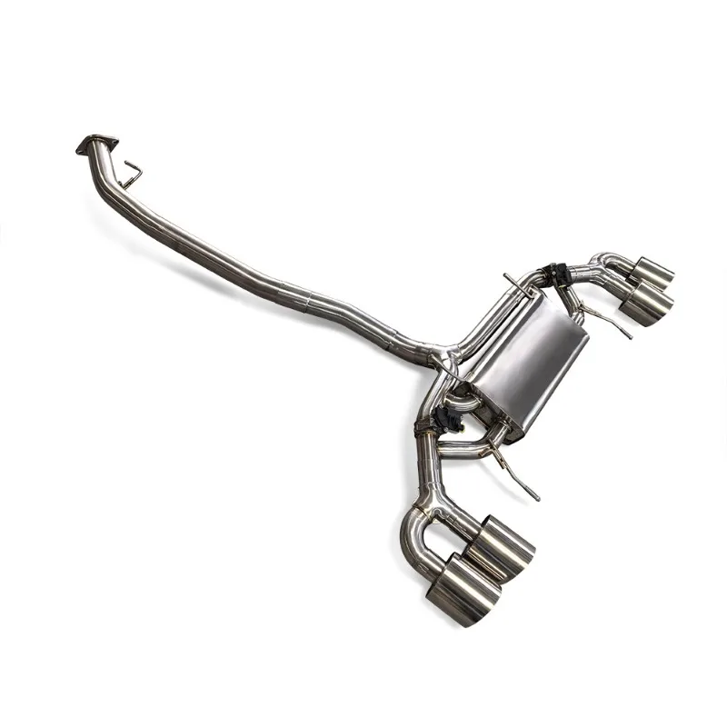 Para Nissan GTR GT-R R35 3.8tt 2008-2023 Tubo de escape trasero de gato de acero inoxidable con válvula