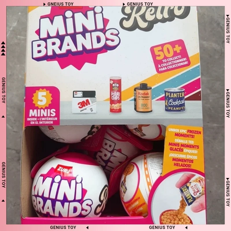 

Zuru 5 Surprise Mini Brands Retro Ball Series Surprise Blind Box Miniature Collectibles Kids Toys Mystery Box Birthday Gifts