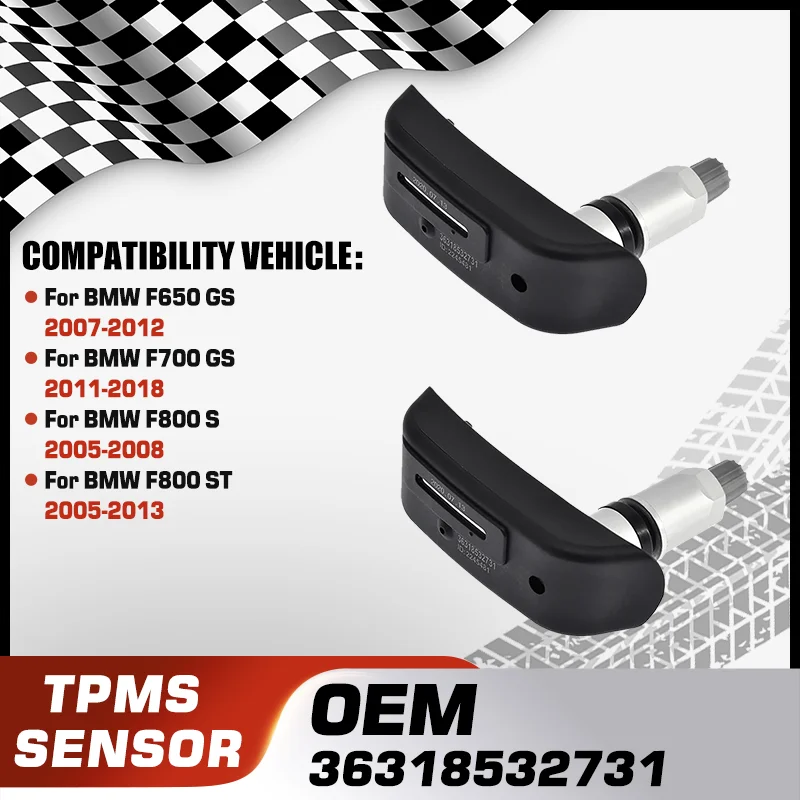 

36318532731 Car TPMS Sensor For BMW F650 GS 2007-2012 BMW F700 GS 2011-2018 BMW F800 S 2005-2008 BMW F800 ST 2005-2013 433 MHz