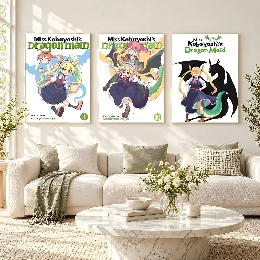 Miss Kobayashi's Dragon Maid Kanna Poster HD Frameless Fresh Natural Style Wall Art Home Decor For Living Room Bedroom Gift