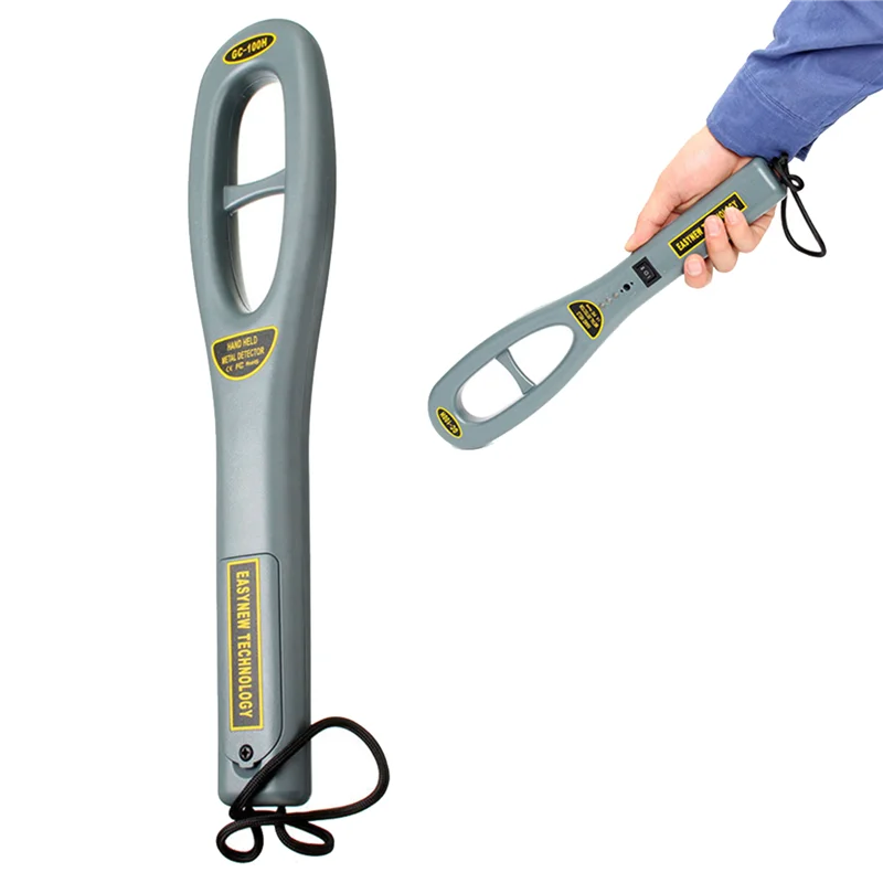AA08-1 PCS GC101H Portable Handheld Metal Detector Body Scanner Security Equipment Metal Detector Super Scan Light Counter Grey