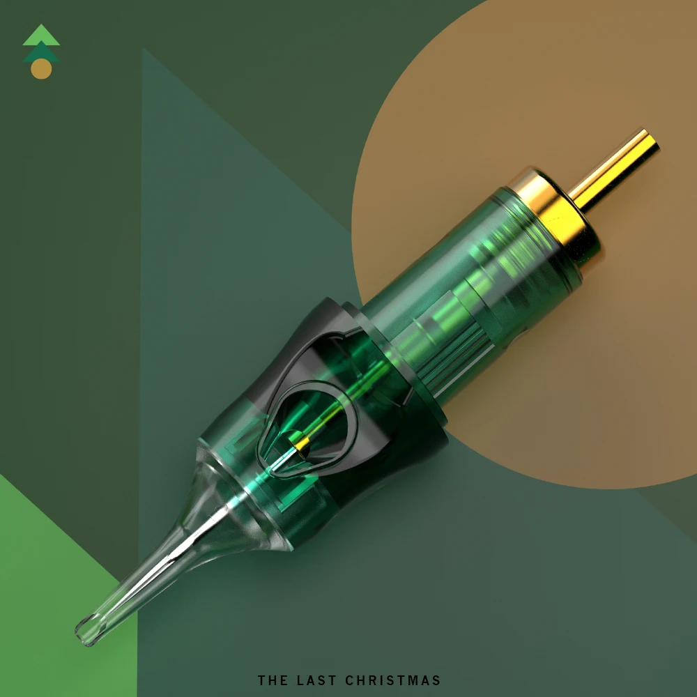 

SOLONG 10 Green Christmas Tree Boutique RL/RM 0.30/0.35mm Disposable Safe Tattoo Needles Art Tattoo Supplies
