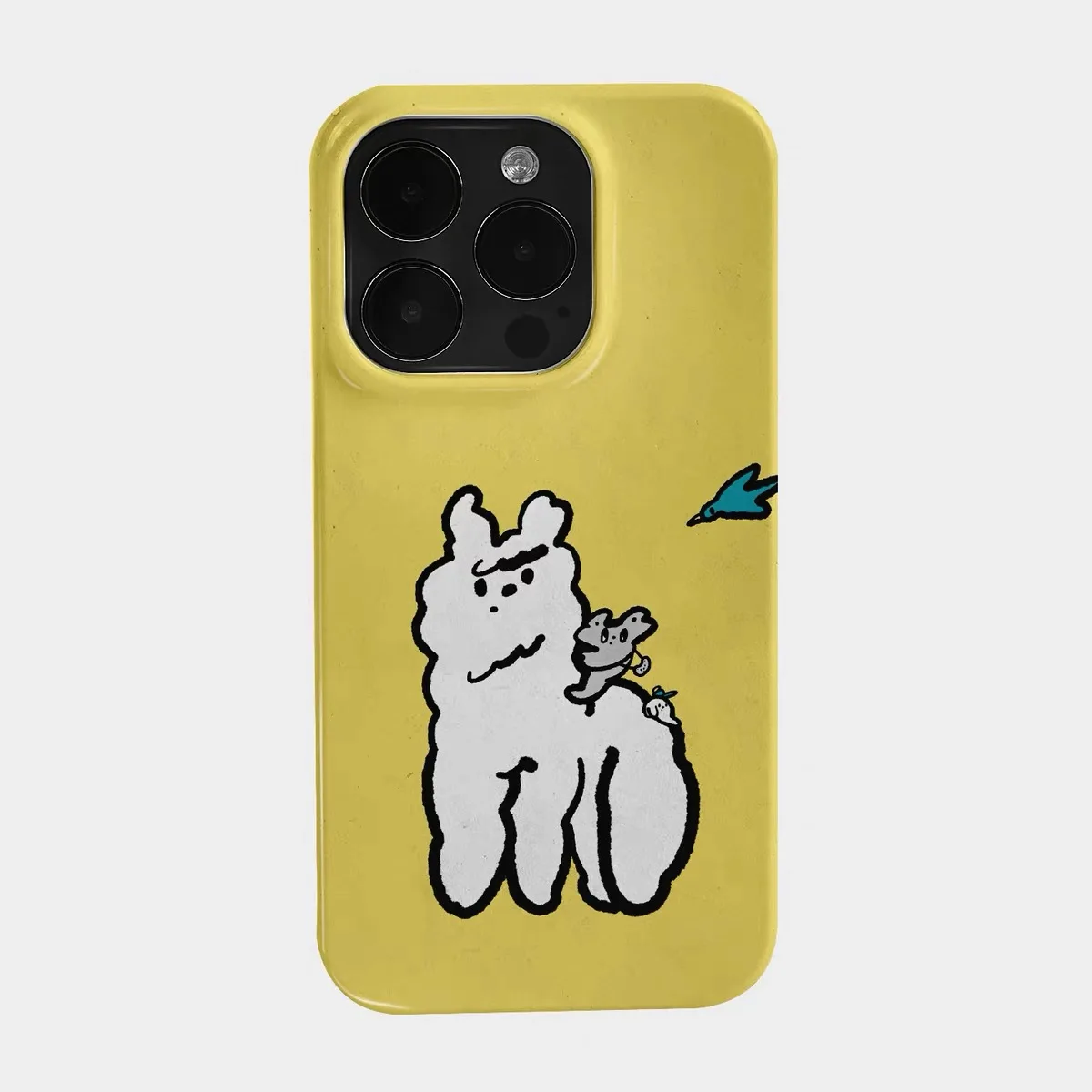 Cute Yellow Dog and Mouse Phone Case for IPhone 18 PRO 17 Air 16 15 14 PLUS 13 12 Mini 11 Pro Max XR XS MAX Glossy Film Hard PC
