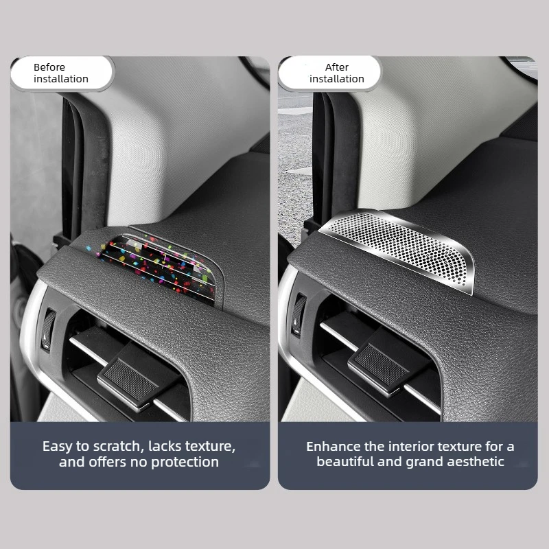 For Toyota Sienna/Granvia: Metal Side Vent Covers - 2PC Set 3M Adhesive & Anti-Scratch Interior Trim Components