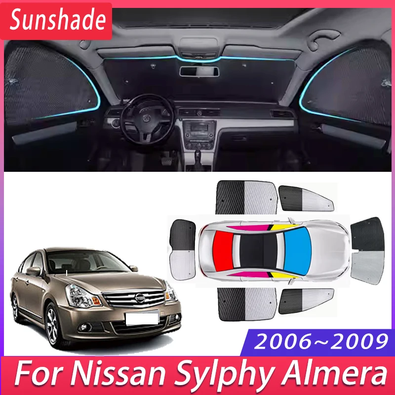 Car Sunshade For Nissan Sylphy Almera 2006 2007 2008 2009 Auto Insulation Sun Protection Sunshade Windshield Visor Accessories