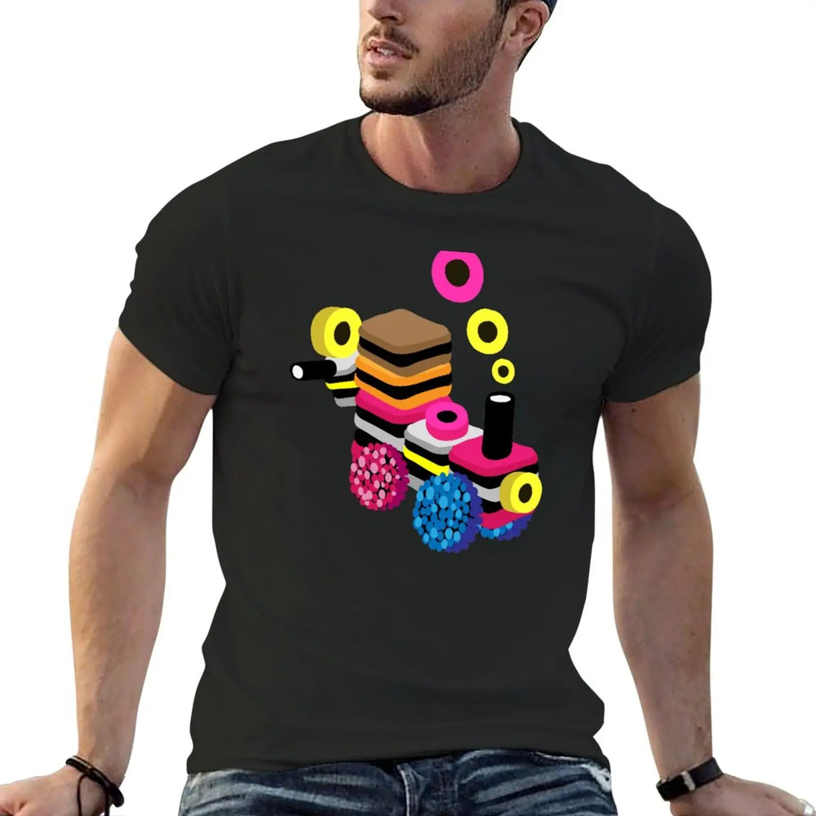 

Liquorice Allsorts Train T-Shirt cute tops topping Clothing designer t shirt men