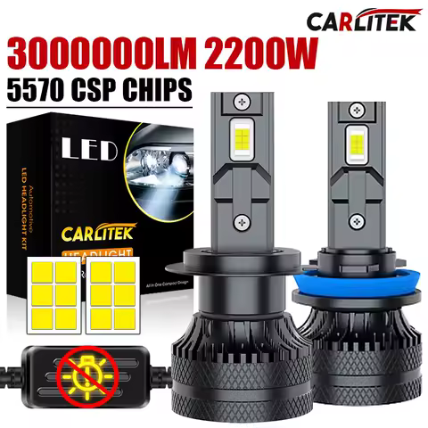 Car LED Headlight H7 H4 H1 LED CANbus H8 H11 HB3 HB4 9005 9006 9012 6000K 2200W 3000000LM Auto LED Lamp Turbo Fog Light 12V Bulb